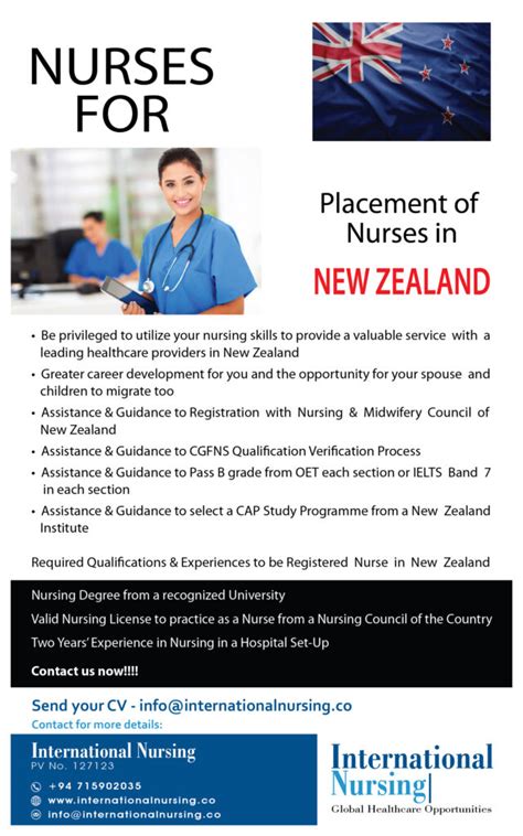 nursing jobs in New Zealand .